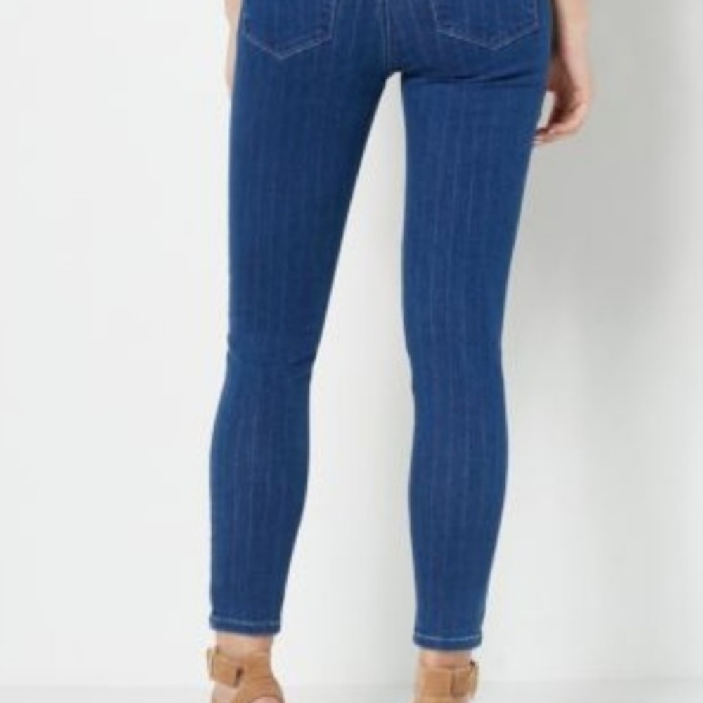 Metallic Pinstripe Jeans? YES!